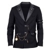 Vintage Goth Steampunk Jacket Men Black Gothic black jacket (2025)